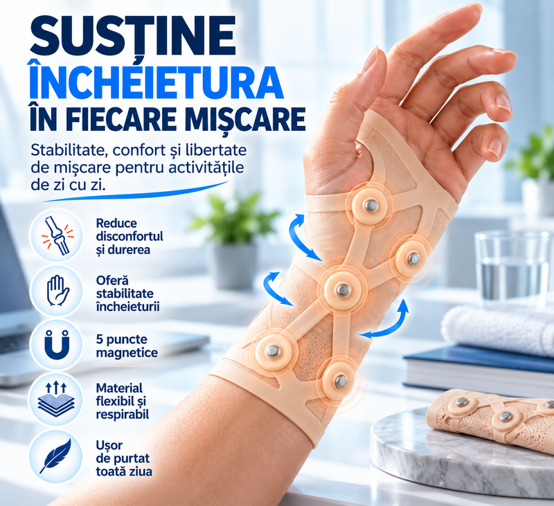 Orteză Magnetică pentru Încheietură – Susținere și Tratament Zilnic